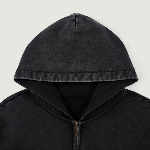 Zip Hoodie Snow Wash
