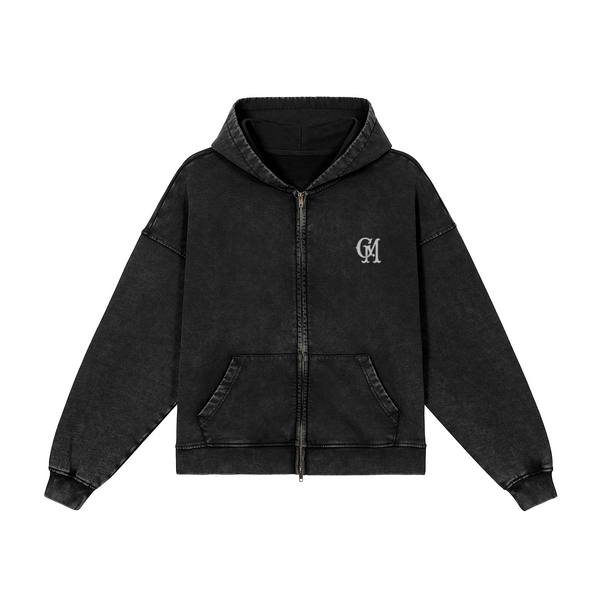 Zip Hoodie Snow Wash